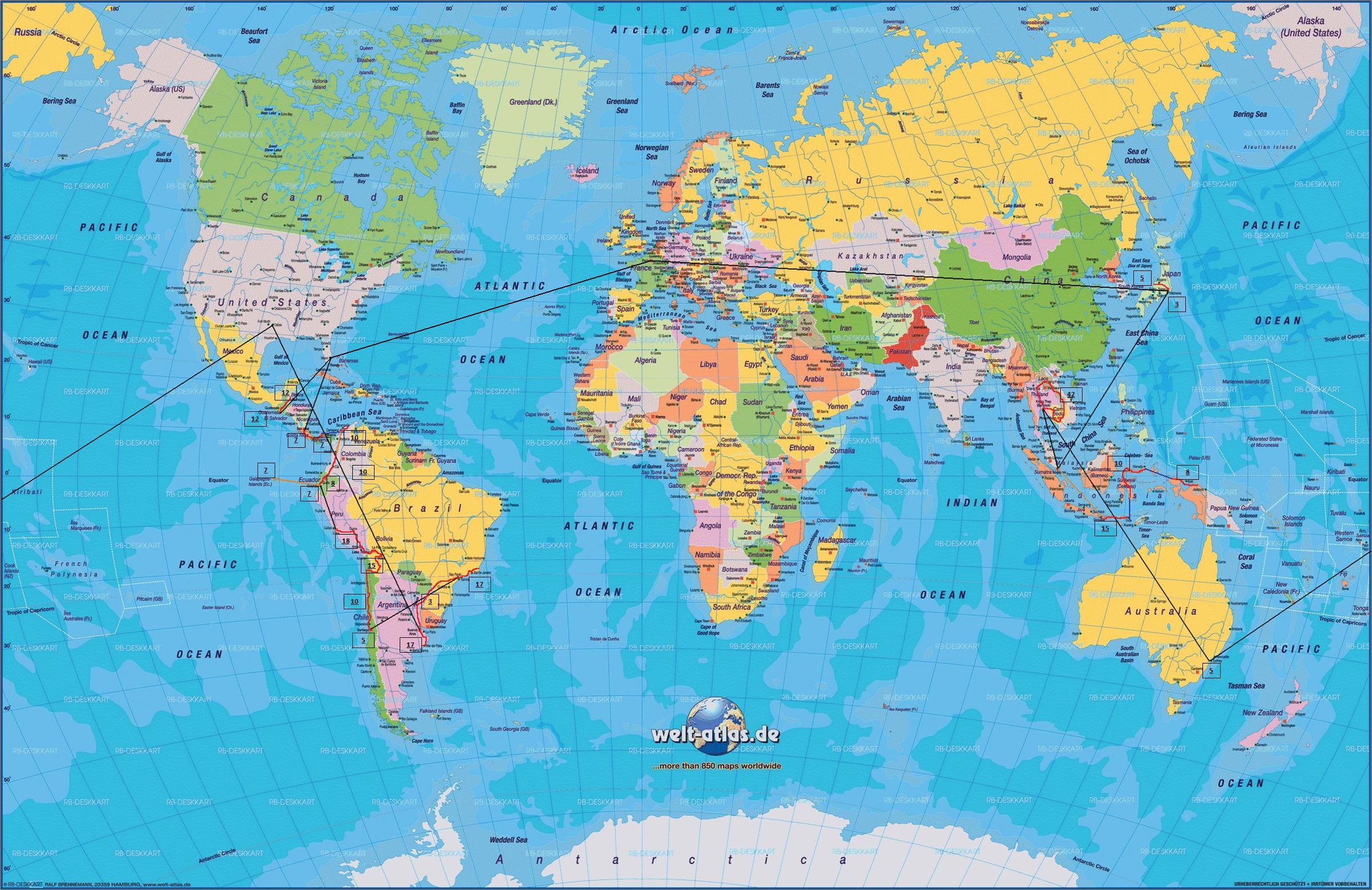 Interactive Travel Map Of The World - Map of world